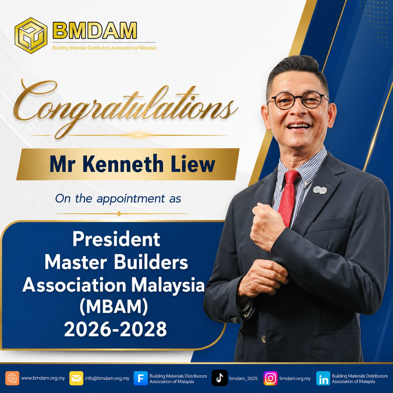 Congratulations to the New President of MBAM